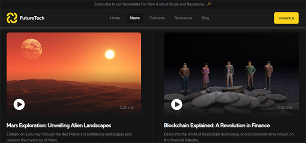 Future Tech – a corporation moving into the future.