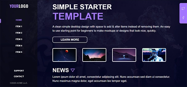 Simple Starter Template